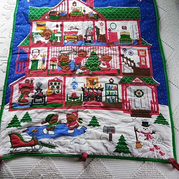 Cute Vintage "A Beary Merry Christmas" wall hand decoration - Picture 3 of 7